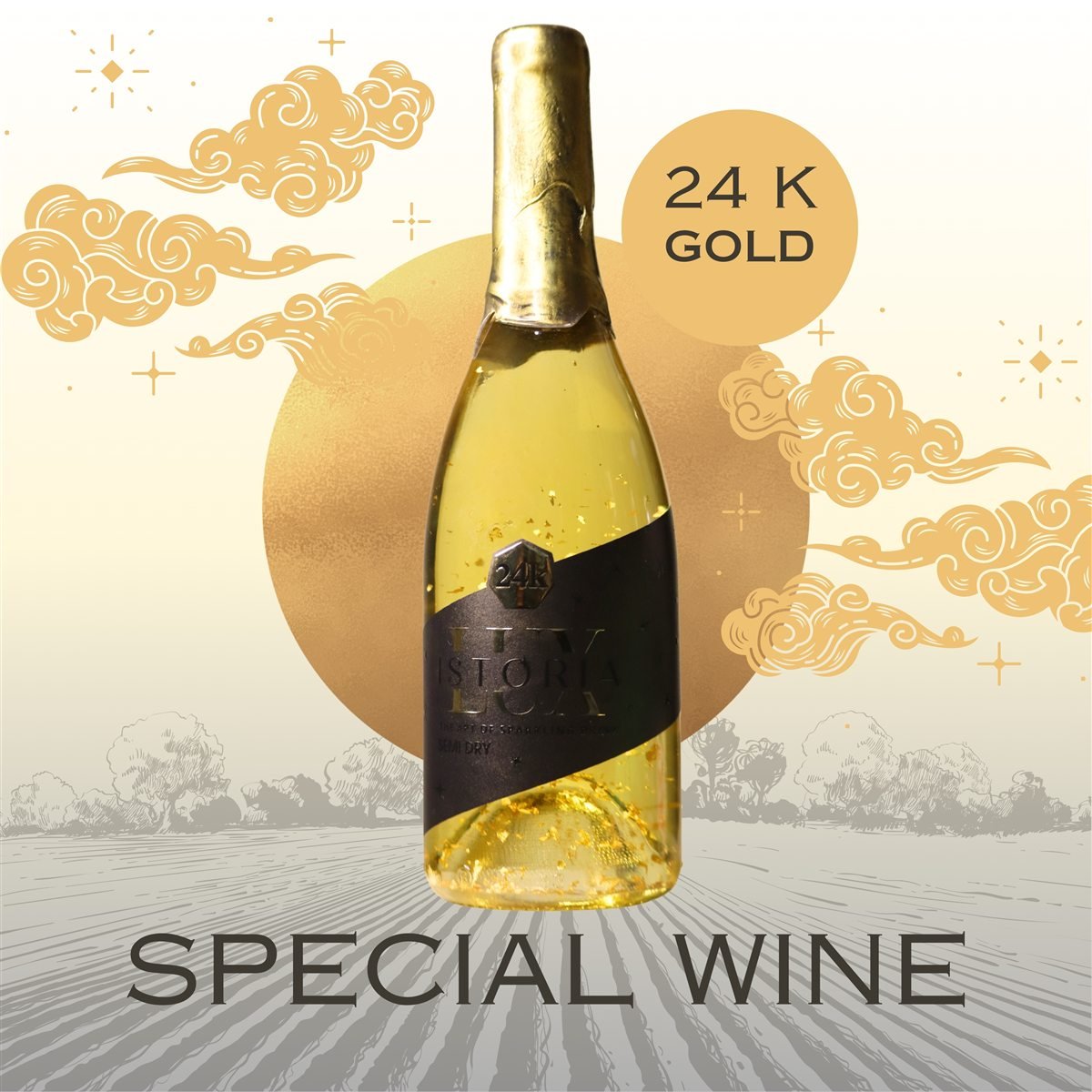 Istoria LUX — special wine with 24K gold leaf