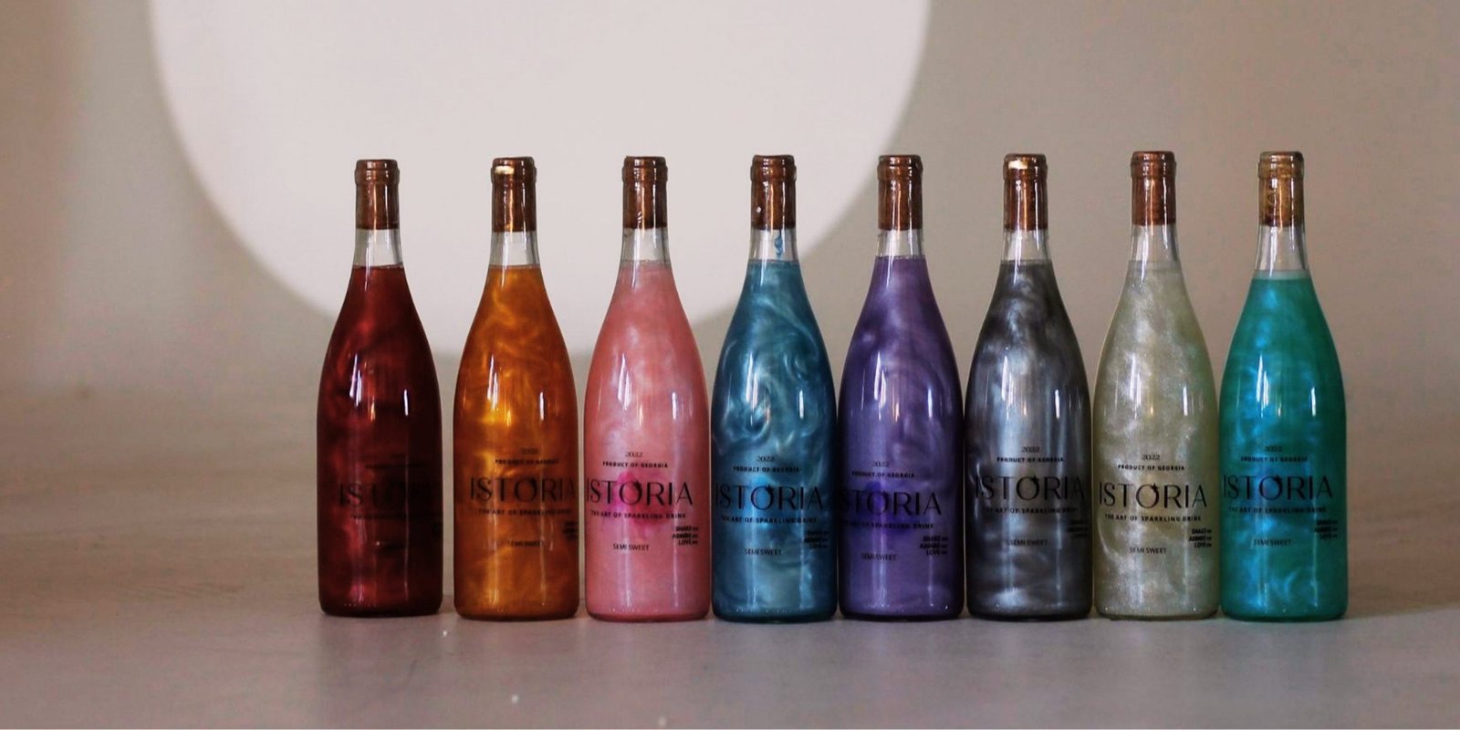 The full Istoria lineup — nine shimmering colors